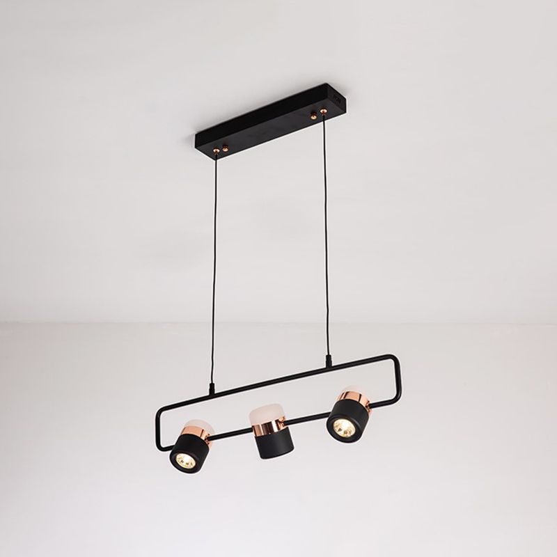 Contemporary Style Cylinder Island Lights Metal Island Pendant Lights