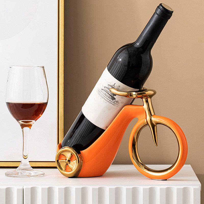 Modern Simple Tabletop Wine Rack Ceramic Wine Bottle Rack for Kitchen