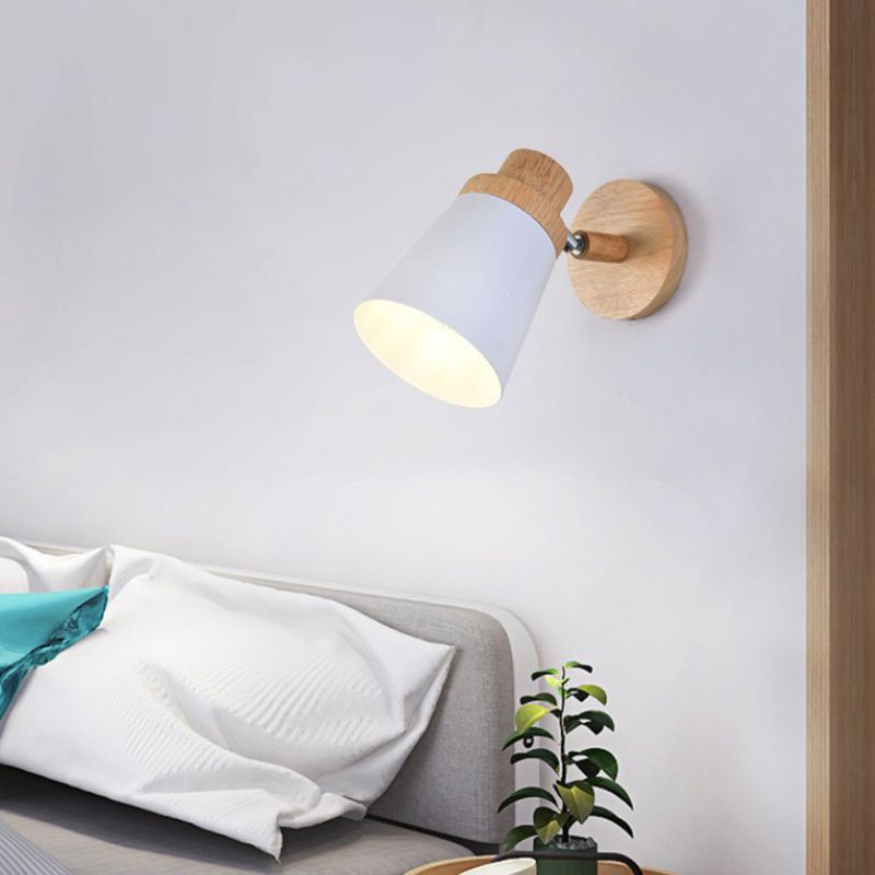 Macaron Empire Shade Wall Sconce Metal 1 Light Sconces for Bedroom