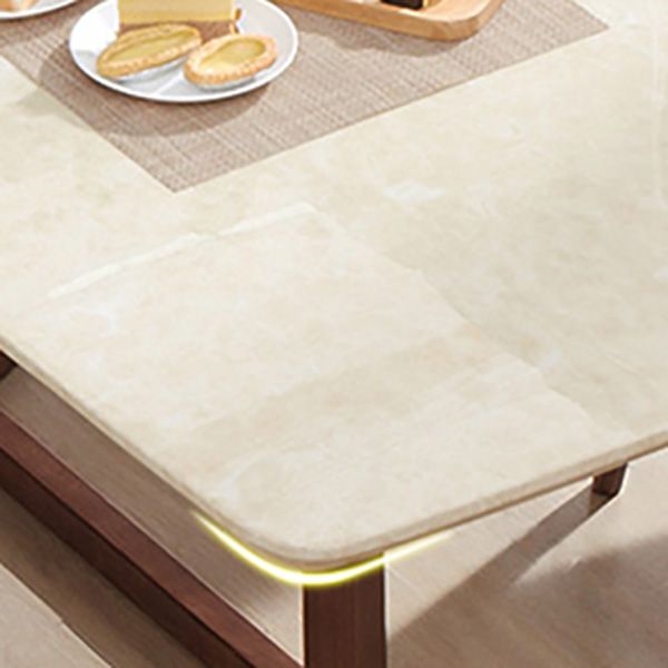 Simplicity Rectangle Dining Site Table Stone Dining Room Collection with Trestle Base