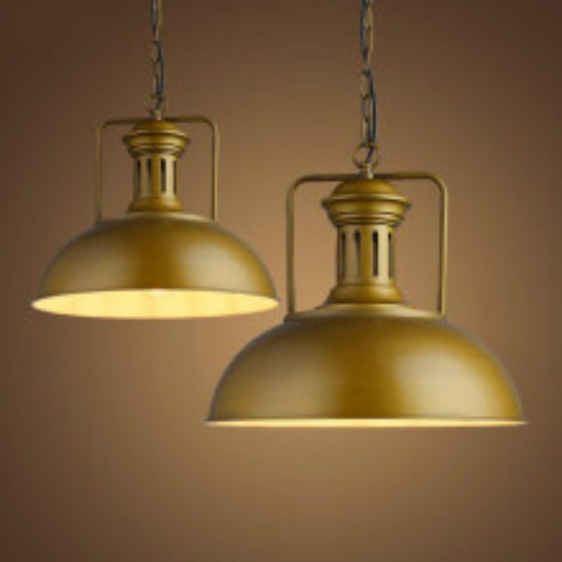 Bowl Shape Hanging Lighting Industrial Style Metal 1 Light Hanging Lamp for Restaurant