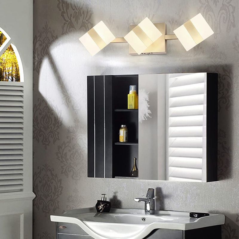 Geometric Wall Sconce Lighting Modern Metal Wall Light Fixture with Acrylic Shade