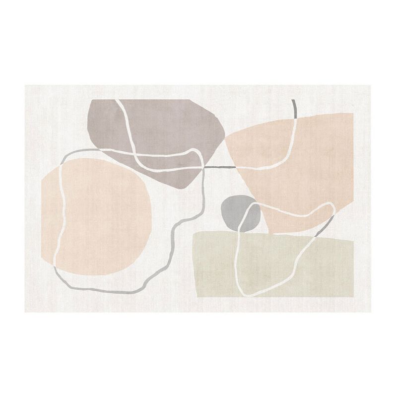 Contemporary Rug Polyester Rug Anti-Slip Backing Carpet for Living Room
