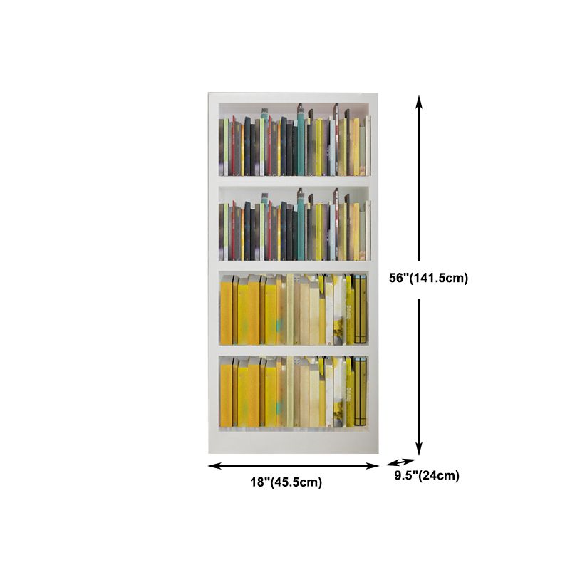 White Modern Style Bookshelf Engineer Wood Bookcase for Home