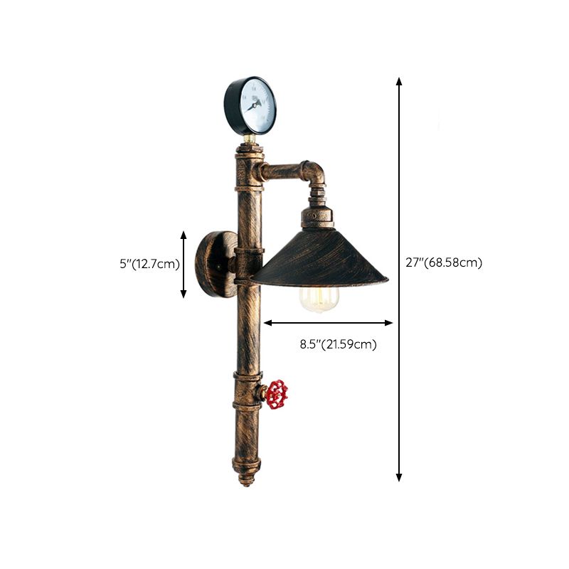 Industrial Wall Light Metallic Wall Light Sconce for Living Room