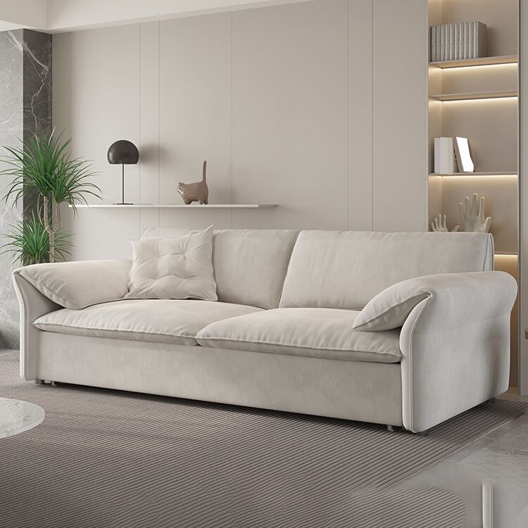 35" Wide Scandinavian Sofa Futon White Pillow Included Sleeper Sofa