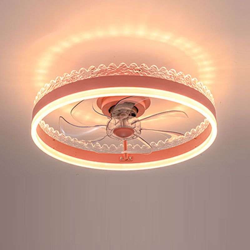 Makkaronkronenförmige Lüfterbeleuchtung Acrylschlafzimmer LED Semi Flush Light