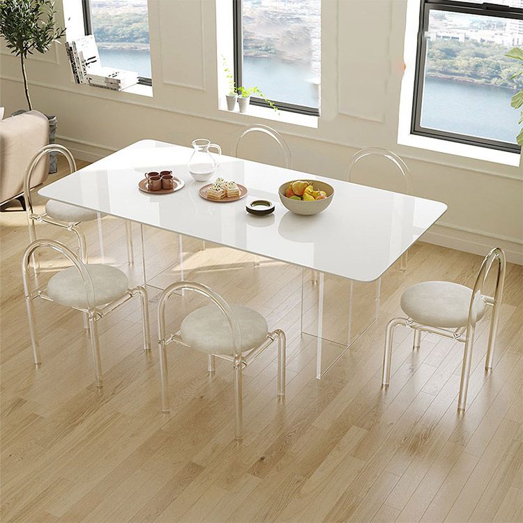 Modern 1/7 Pieces Dining Set Rectangle Stone Dining Table for Kitchen