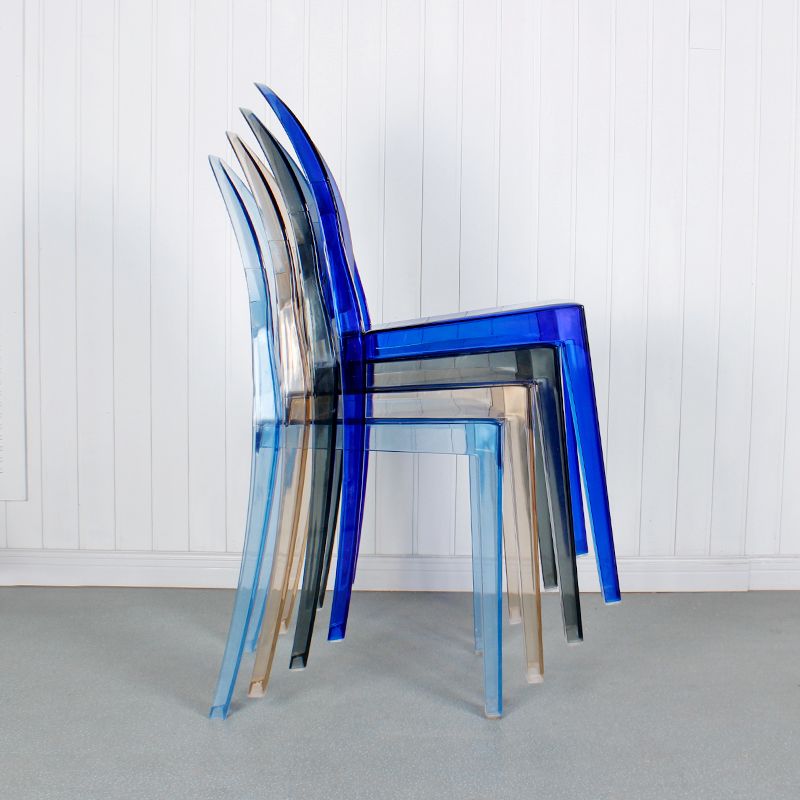 Ensemble de chaises en plastique de style scandinave, chaises de cuisine à manger et dos ouvert