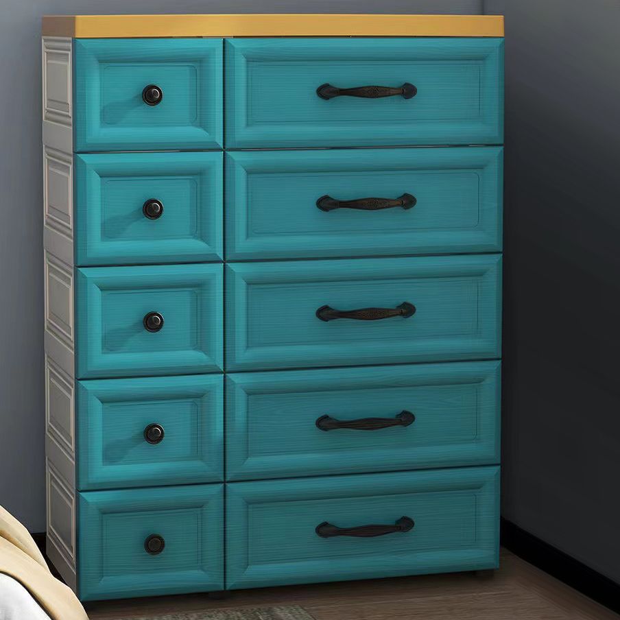 Modern Wardrobe Plastic 10-drawer Wardrobe Closet,29.53" D x 13.78" W x 39.37" H