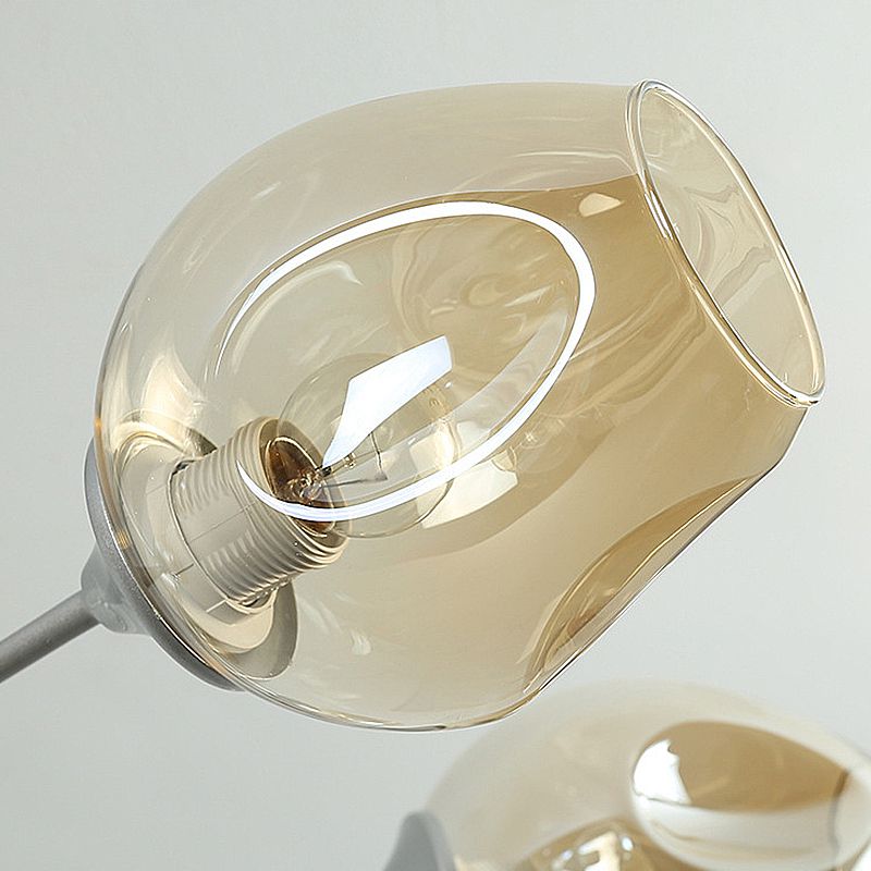 Contemporary Style 3-Light Sliver/Black Ceiling Light Sputnik Sphere Chandelier