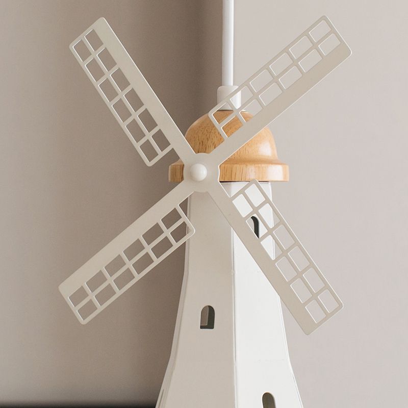 Luce appesa al fienile in vetro trasparente 1 lampadina a soffitto moderno con mulino a vento in bianco per il ristorante