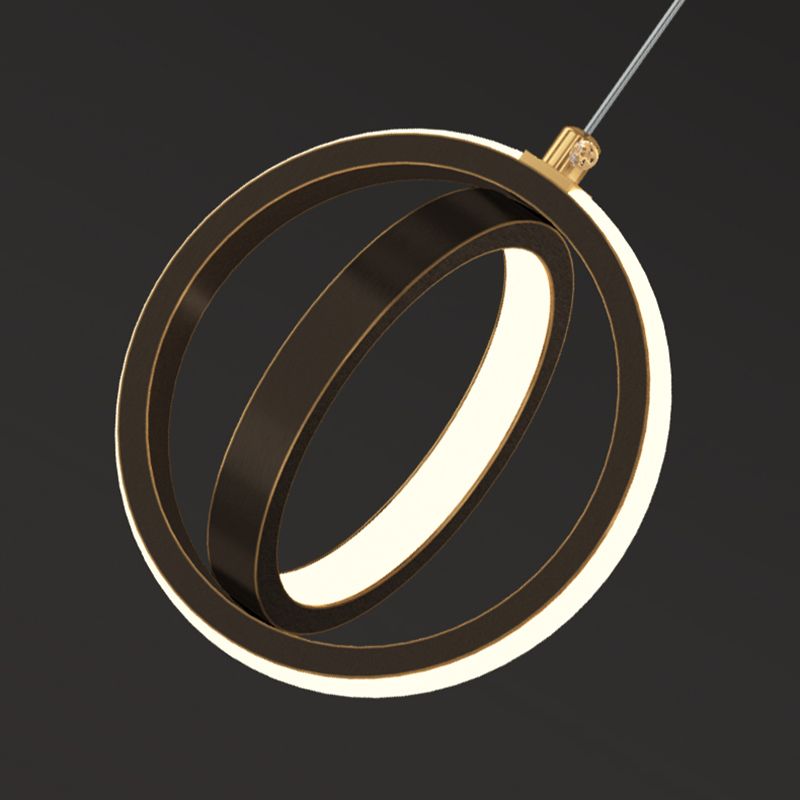 Pendre contemporain Light 2-Light Plafond plafond Metal pour chambre à coucher