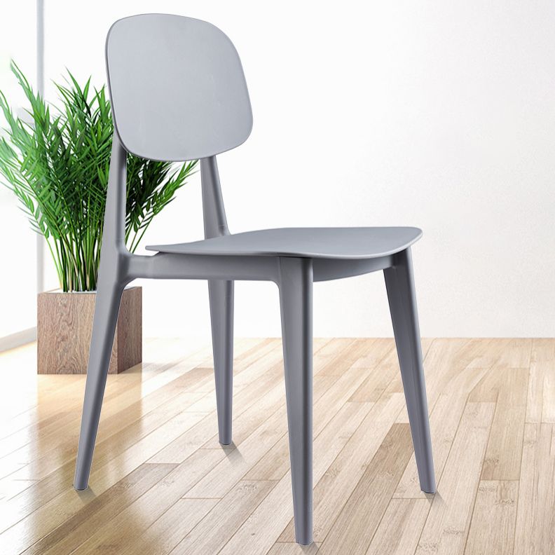 Silla moderna comedor silla sin brazos con patas de plástico para cocina