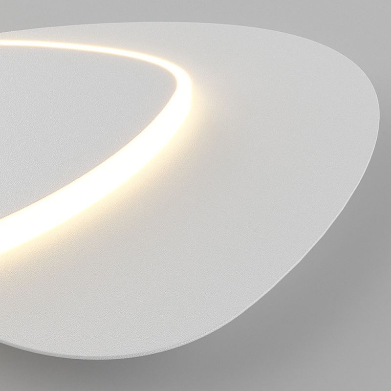 Single White Modernism Wall Mounted Sconce Statement Wall Light for Bedroom