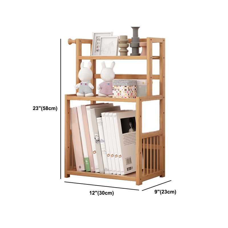 Contemporary Bamboo Bookcase 9-inch Wide Home Standard Bookshelf