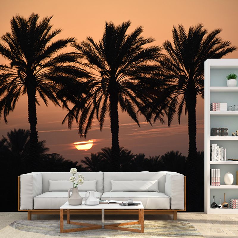 Tropical Landscape Resistant Mural Wallpaper Environment Friendly Sleeping Room Wall Mural