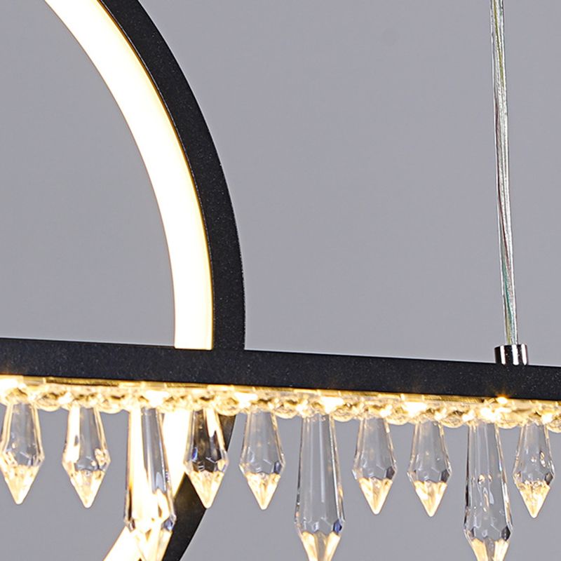 Minimalistische lineare LED -Pendelleuchte Lichtkristall -Essraum Island Leuchte Leuchte