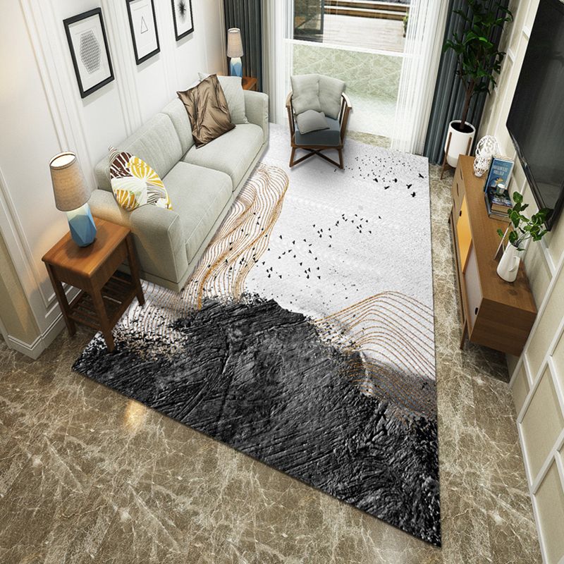 Minimalistische kamer Tapijt Multi -gekleurde oosterse afdrukruimte Tapijt Polyster Easy verzorgt Machine Wasbaar binnen Tapijt