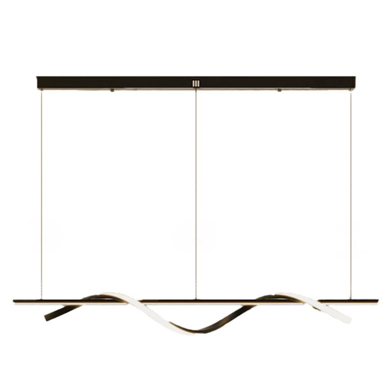 Simple Island Lamp Modern LED Island Hanging Lamp with Silica Gel Shade for Dining Room