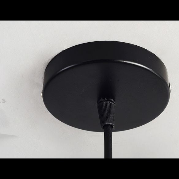 Farmhouse Natural Rattan Pendant Lighting 1-Light  Dining Room Hanging Lamp in Brown