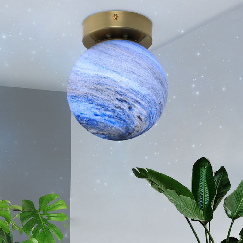 Modern Wall Sconce Globe Glass Wall Light Fixture for Living Room