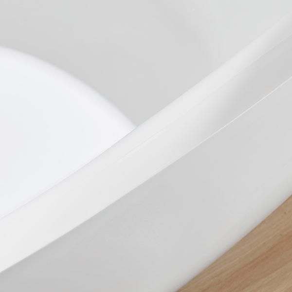 Modern Oval Acrylic Bathtub Home Freestanding Bath Tub in White