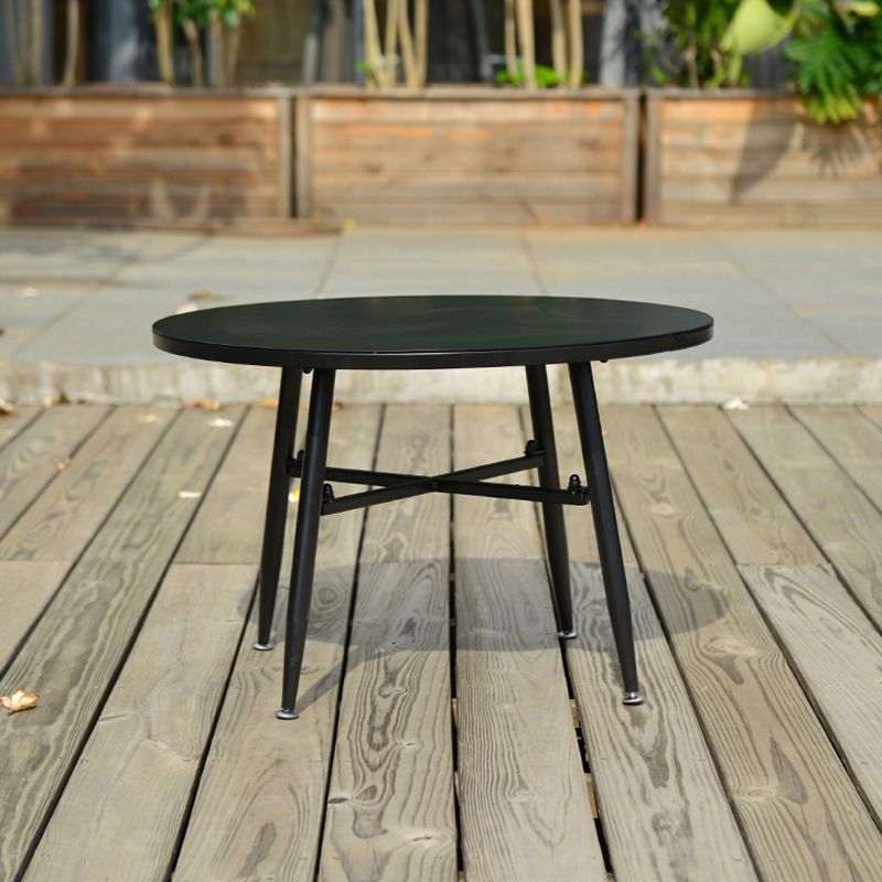 Modern Black Bistro Table Set 1/2/4/5 Pcs Metal Bistro Table and Chairs