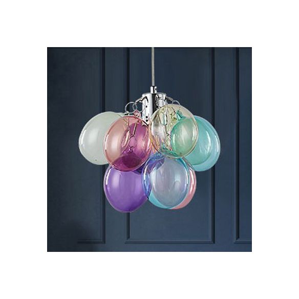 Negozio di stoffa a sospensione in vetro leggero una luce creativa moderna leggera