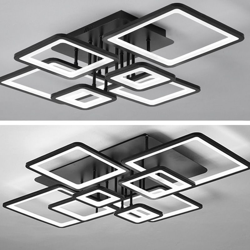 Lámpara de techo de montaje empotrado de metal contemporáneo para sala de estar y dormitorio