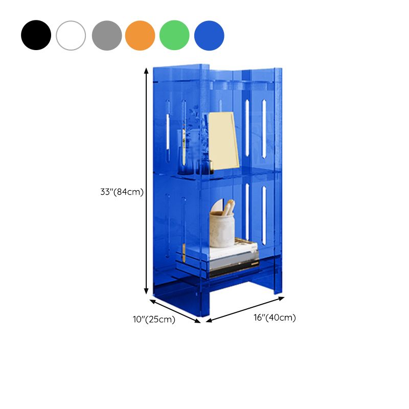 Modern Style Closed Back Bookcase Acrylic Standard Bookshelf
