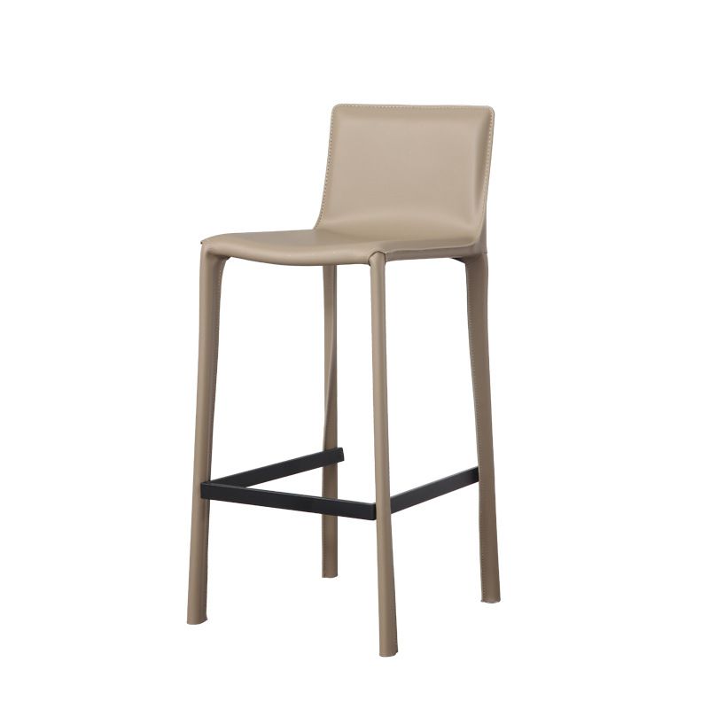 Modern Bar-stool Leather Counter Bar Stool with Metal Legs for Kitchen
