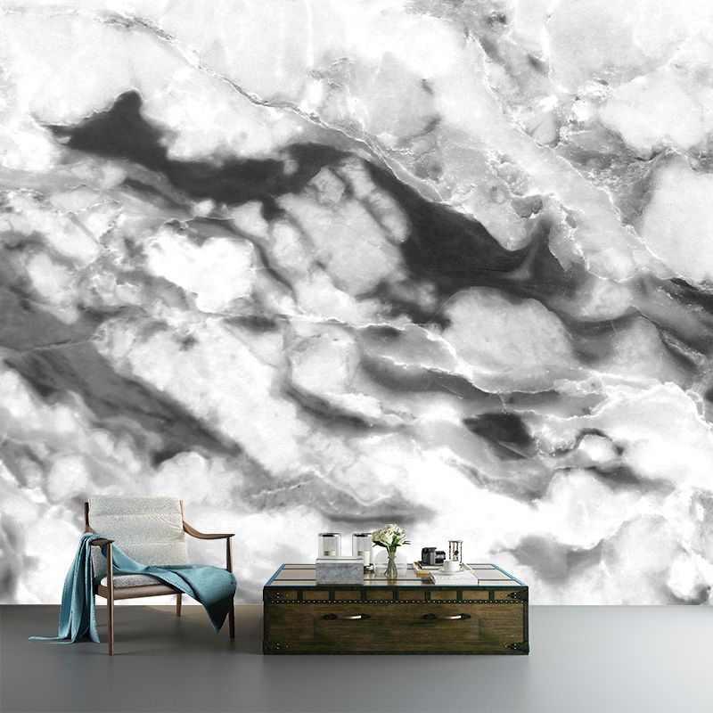 Marble Texture Mural Decal Decorative Industrial Style Moisture Resistant for Sitting Room