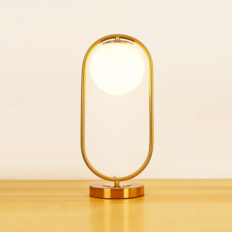Glass Ball Shade Desk Lamp Household Desk Lighting Fixture for Sitting Room