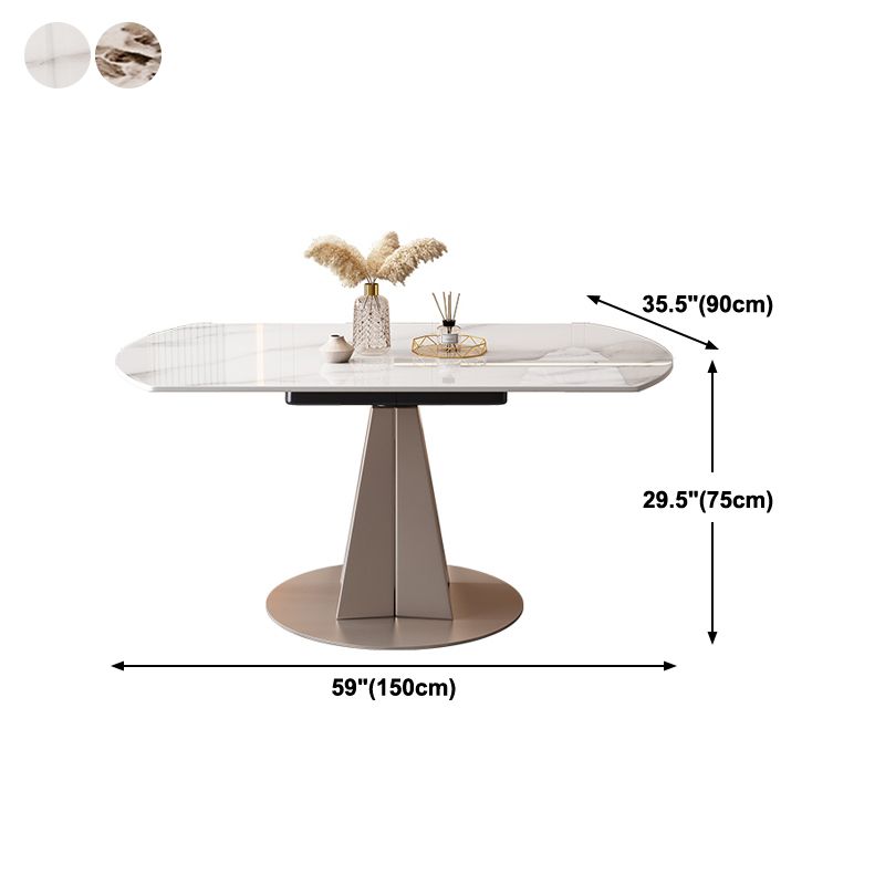 Sintered Stone Top Table Pedestal Dining Table for Home Kitchen Dinner