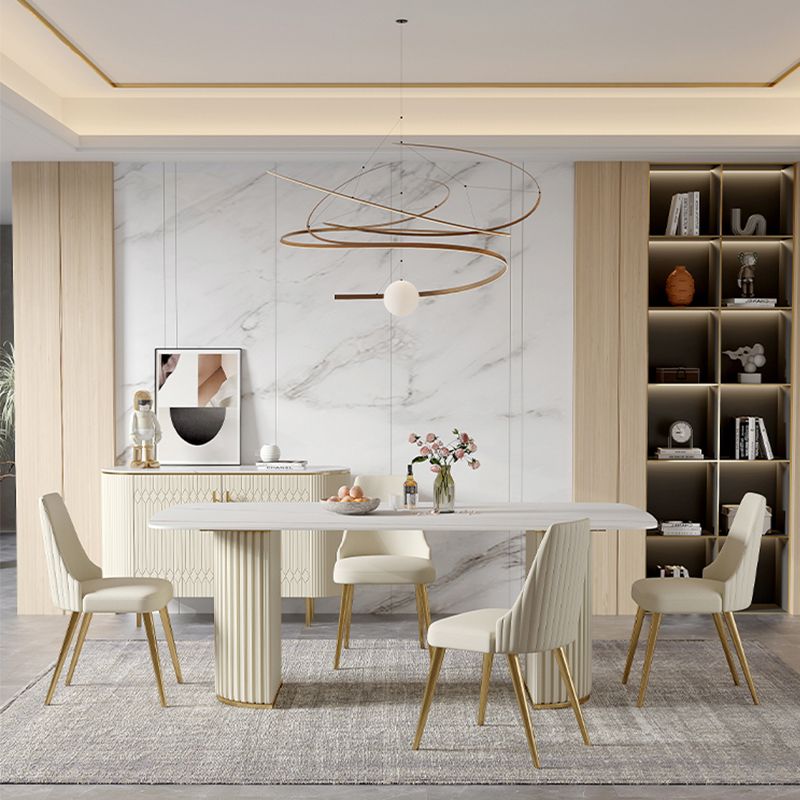 Nordic Style Metal Side Chair Gold Base Side Dining Chair for Living Room