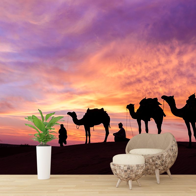 Photographic Camel Mural Full Size Wall Covering for Living Room, Made to Measure