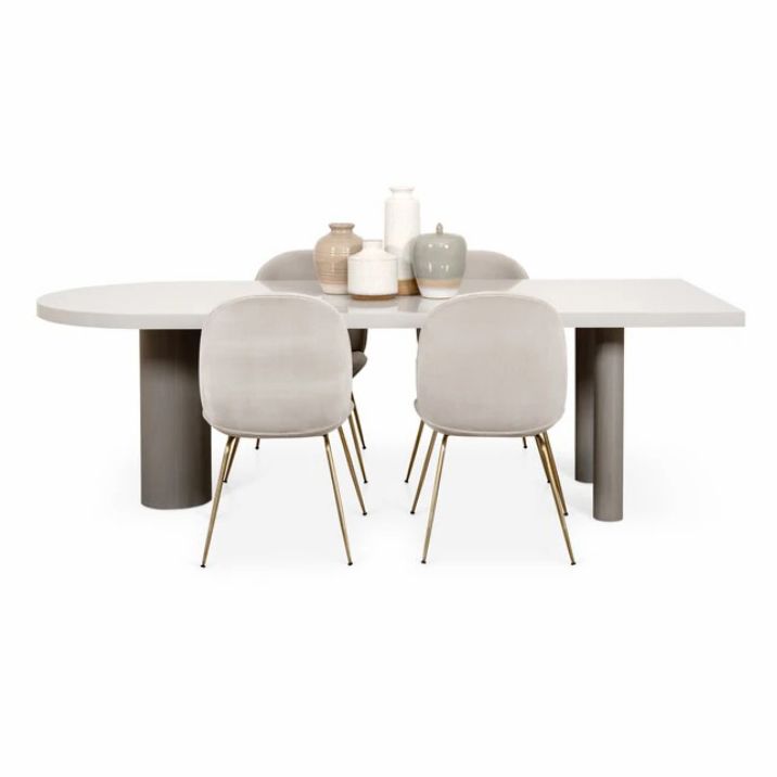 Free Form Solid Wood Table Simplicity 3 Legs Table for Dining Room