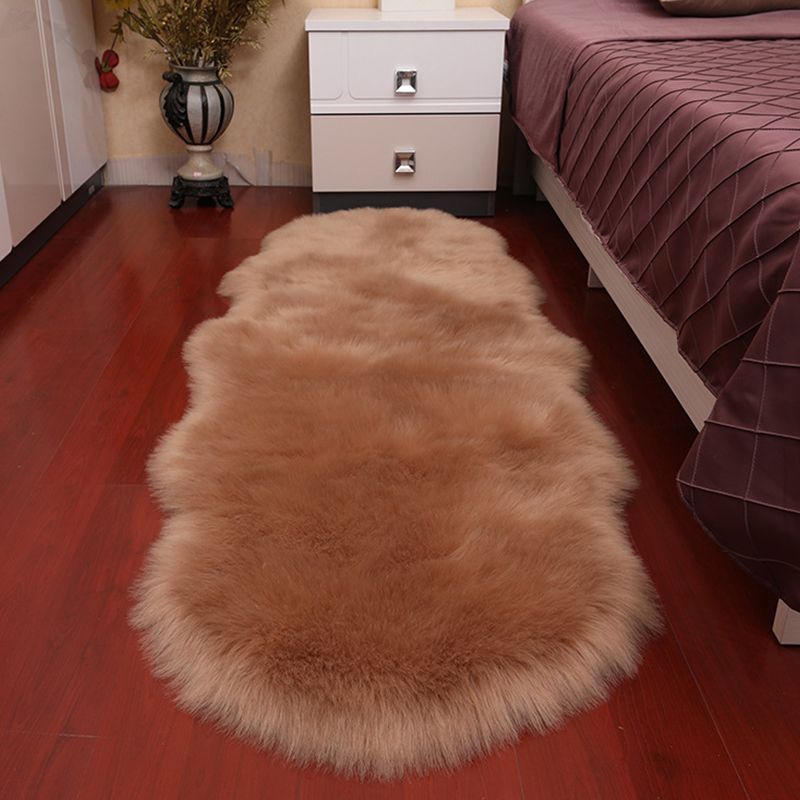 Tappeto moderno area camera da letto multicolore con tappeto in finta lana non slittata per animali domestici