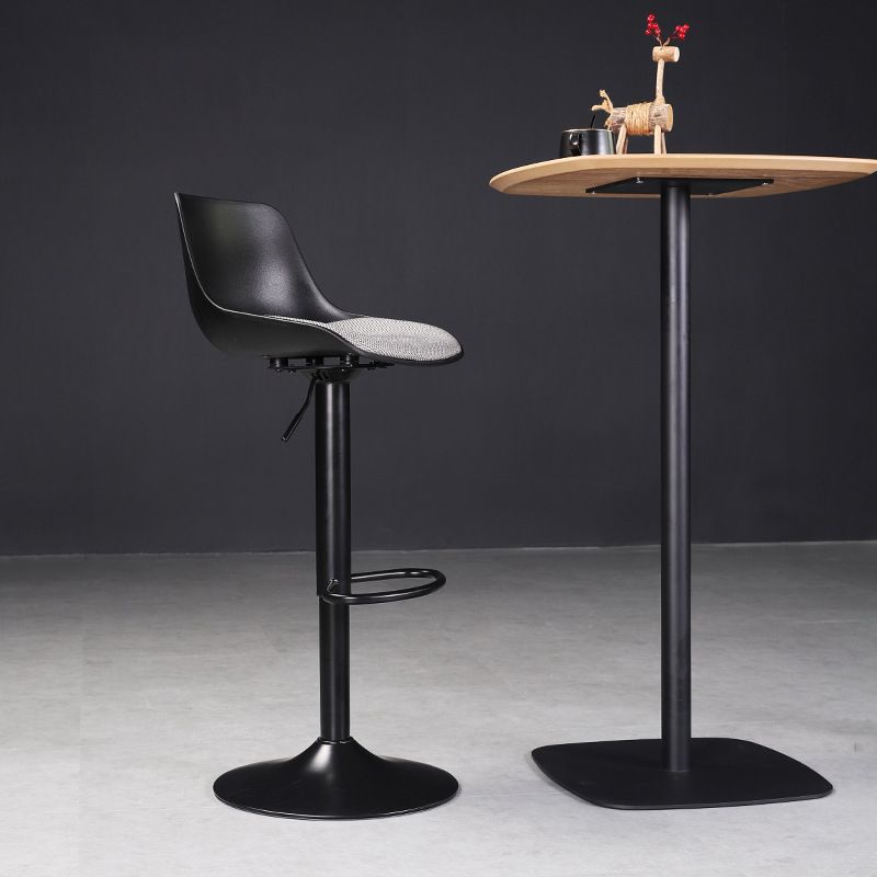 Scandinavian Adjustable Height Bar Stool Metal Base Stool for Indoor