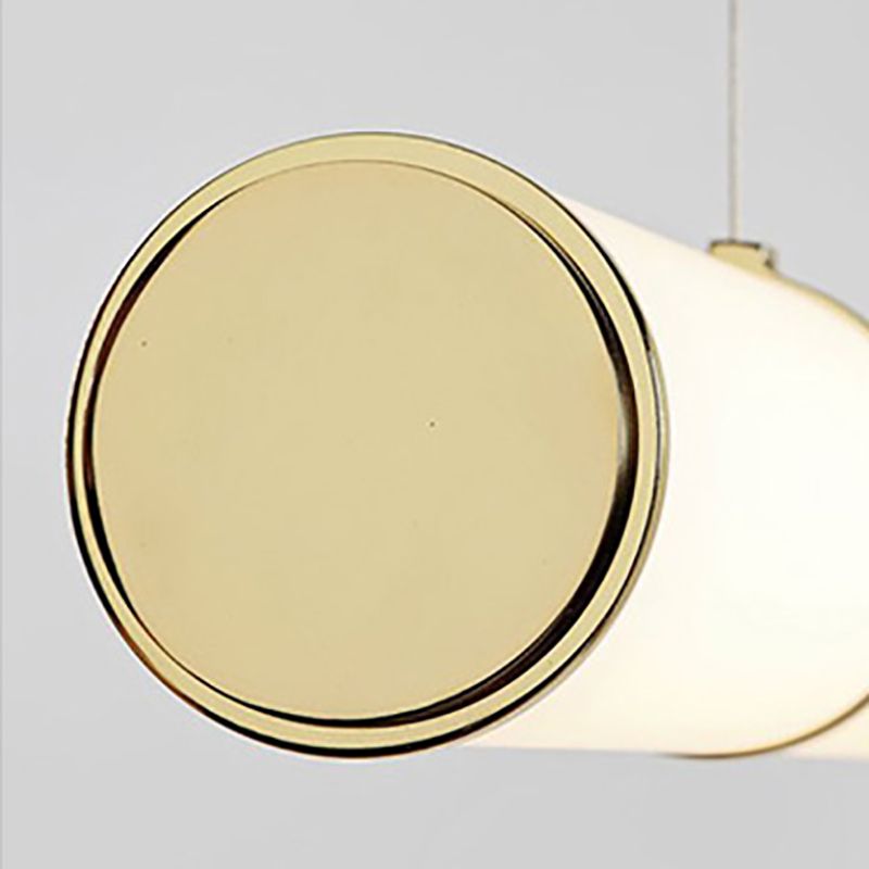 Lámpara lineal de lámparas de luz de cobre de cobre moderna con tono acrílico