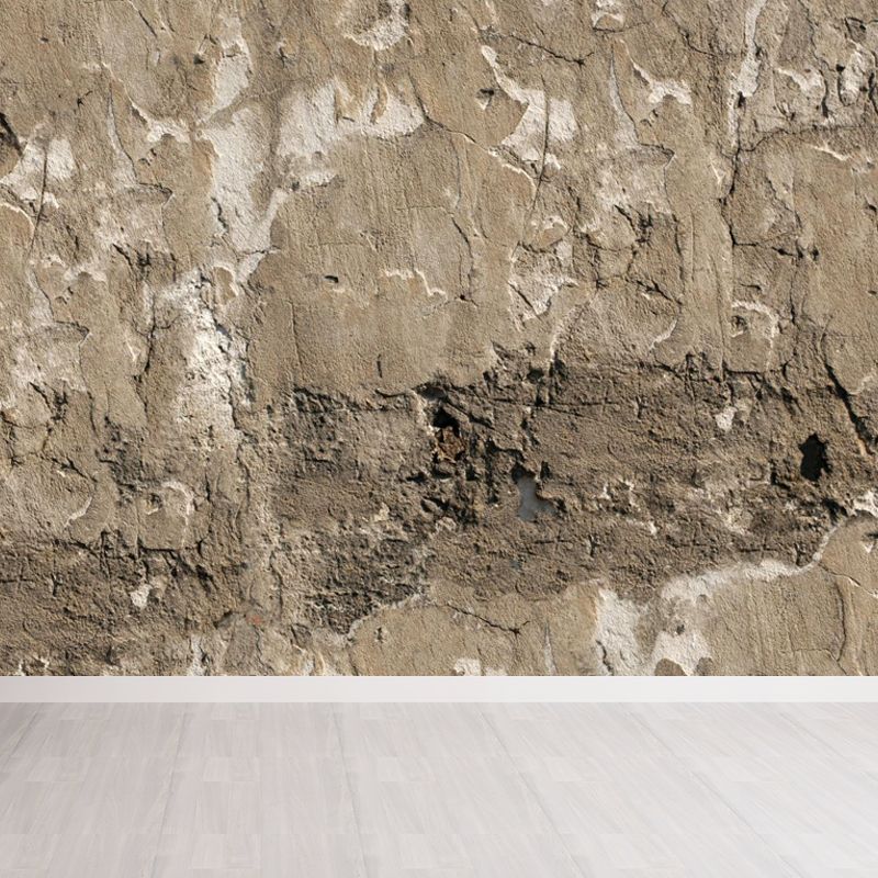 Industrial Scratches Wall Paper Mural Dark Color Water Resistant Wall Art for Garage