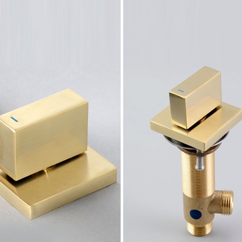 Modern Swivel Roman Tub Faucet Set Deck Mounted with Handheld Shower