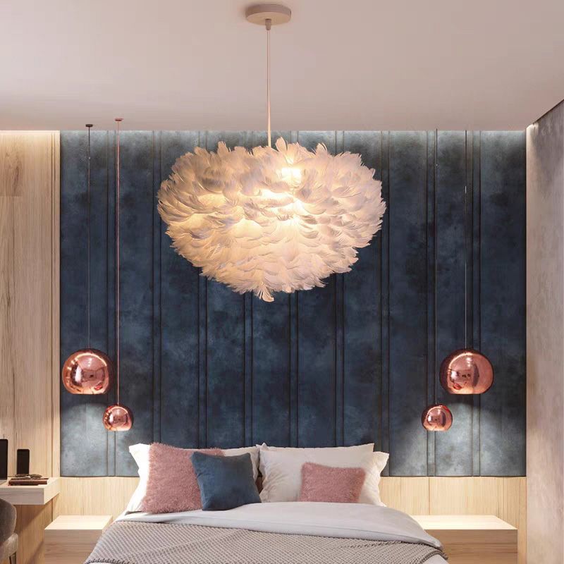 Verstelbaar hangende koord kroonluchter licht moderne eenvoud bol veer plafond hanger voor slaapkamer