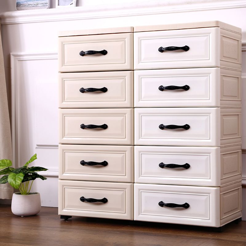 Plastic Chest Nursery Dresser Scandinavian Kids Nightstand with 5/6 Drawers