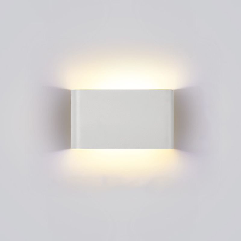 Luz de pared de forma rectangular de estilo de metal de estilo moderno 1 luz de montaje de pared de luz