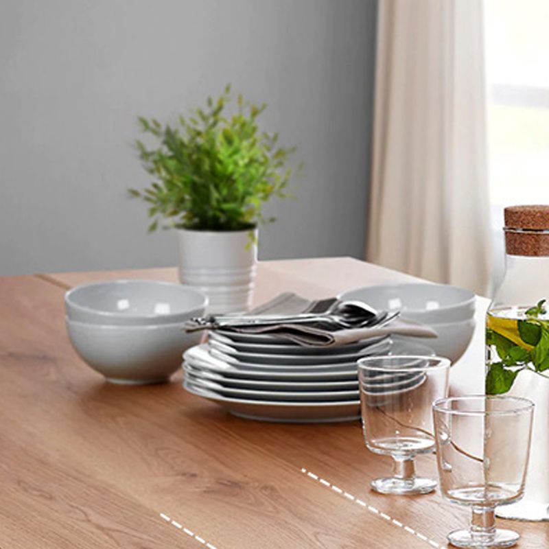 Glam Style Wooden Dining Table Rectangle Table with Wood Legs for Home Use