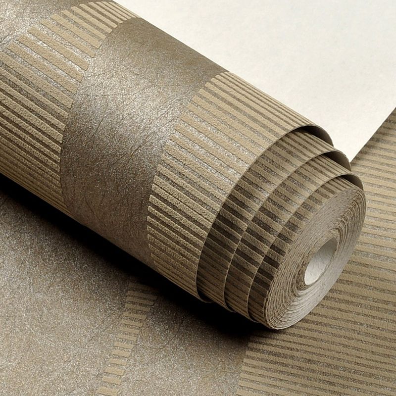 Non-Woven Textured Wallpaper Modern Style Ogee Printed Wall Decoration in Light-Yellow for Home