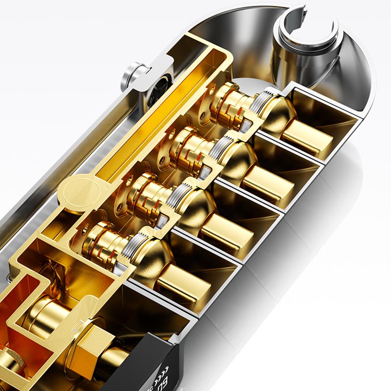 Modern Shower Faucet Brass Adjustable Shower Head Temperature Control Shower System