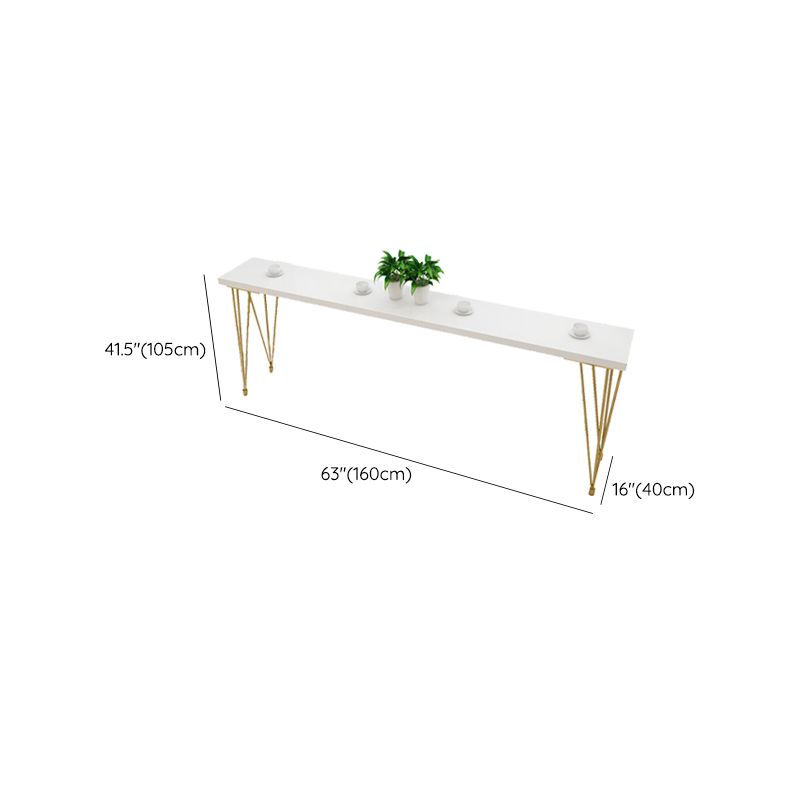 Glam Bar-height Table Solid Wood Top Bar Table for Patio Use